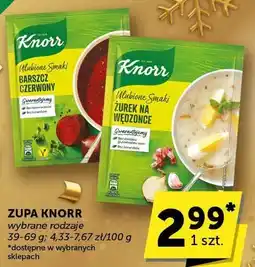 Groszek Zupa Knorr wybrane rodzaje oferta