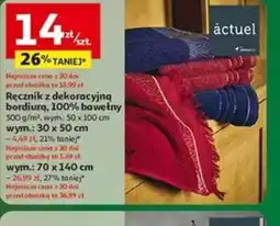 Auchan Ręcznik z dekoracyjną bordiurą oferta