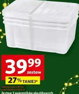 Auchan Zestaw 3 pojemników plastikowych oferta
