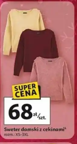Auchan Sweter damski z cekinami oferta