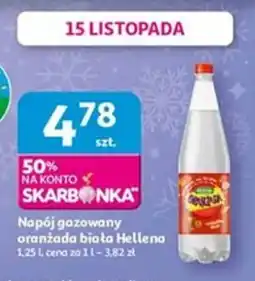 Auchan Napój gazowany oranżada biała Hellena oferta