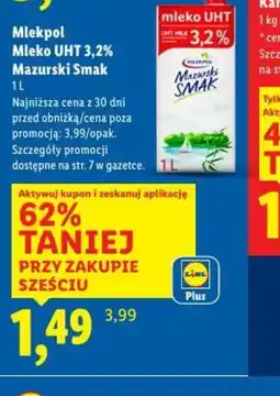 Lidl Mleko UHT 3,2% oferta