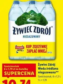 Lidl Zywiec Zdrój Woda źródlana oferta