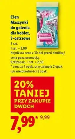 Lidl Cien Maszynki do golenia dla kobiet oferta