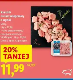 Lidl Rzeźnik Gulasz wieprzowy oferta