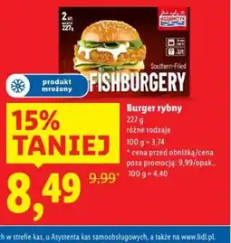 Lidl Burger rybny oferta