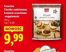 Lidl Favorina Ciastka nadziewane kremem orzechowo-nugatowym oferta