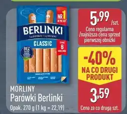 ALDI Parówki Berlinki Morliny oferta