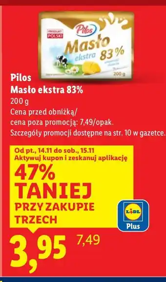 Masło ekstra 83% Pilos