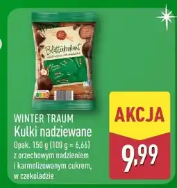 ALDI Kulki nadziewane z orzechowym nadzieniem i karmelizowanym cukrem w czekoladzie Winter Traum oferta