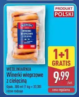 ALDI Winerki wieprzowe z cielęcina Wędliniarnia 1+1 gratis oferta