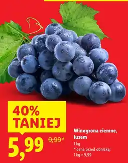 Lidl Winogrona ciemne, luzem Lidl oferta