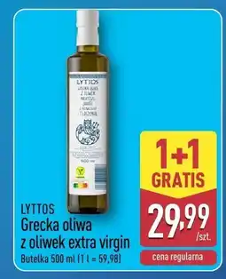 ALDI Grecka oliwa z oliwek extra virgin Lyttos 1+1 gratis oferta