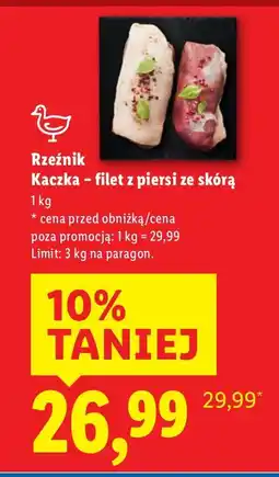 Lidl Rzeźnik kaczka - filet z piersi ze skórą Lidl oferta