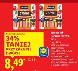 Lidl Parówki z szynki Tarczyński oferta