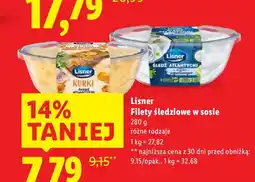 Lidl Filety śledziowe w sosie Lisner kurki oferta
