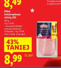 Lidl Schab wędzony wiśnią XXL Pikok oferta