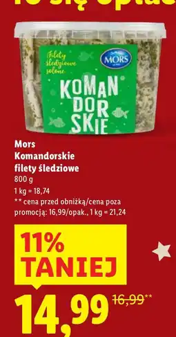 Lidl Filety śledziowe komandorskie Mors oferta