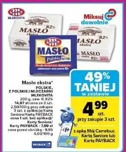 Carrefour Market Masło ekstra polskie z polskiej mleczarni MLEKOVITA oferta