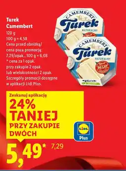 Lidl Ser Camembert Turek Naturalny oferta