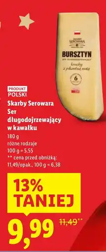 Lidl Ser długodojrzewający w kawałku Skarby Serowara oferta