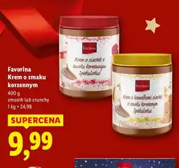 Lidl Krem Favorina krem o smaku korzennym smooth lub crunchy oferta