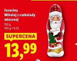 Lidl Mikołaj z czekolady mlecznej Favorina oferta