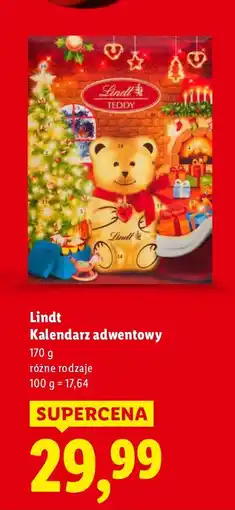 Lidl Czekolada Lindt Kalendarz adwentowy różne rodzaje oferta