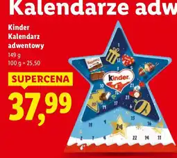 Lidl Czekolada Kinder Kalendarz adwentowy 149 g oferta