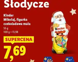 Lidl Czekolada Kinder Mikołaj, figurka czekoladowa mała oferta