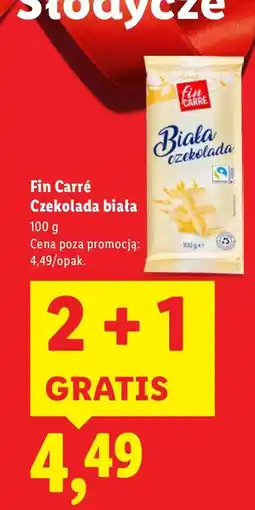 Lidl Czekolada Fin Carré Czekolada biała oferta