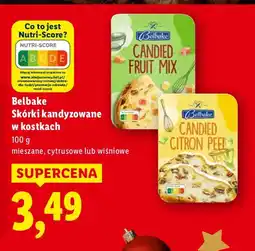 Lidl Skórki kandyzowane w kostkach Belbake mieszane, cytrusowe lub wiśniowe oferta