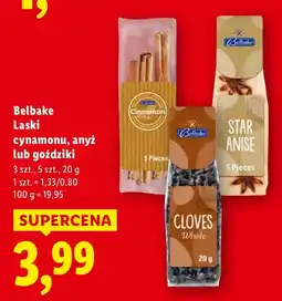 Lidl Laski cynamonu, anyż lub goździki Belbake oferta