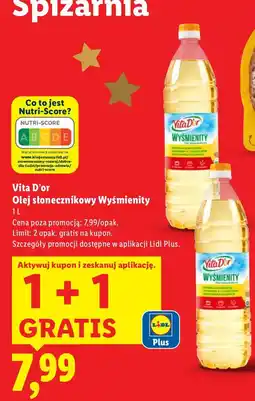 Lidl Olej słonecznikowy Wyśmienity Vita D'or oferta