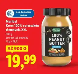 Lidl Krem 100% z orzeszków ziemnych XXL Maribel smooth lub crunchy oferta