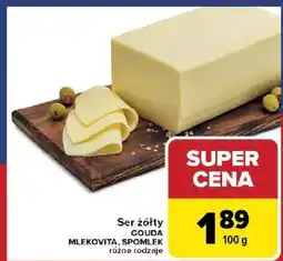 Carrefour Ser żółty Gouda Mlekovita, Spomlek różne rodzaje oferta
