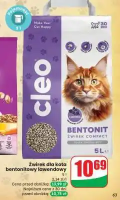 Dino Żwirek dla kota bentonitowy lawendowy oferta