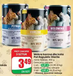 Dino Mokra karma dla kota Pet Republic Sterile oferta