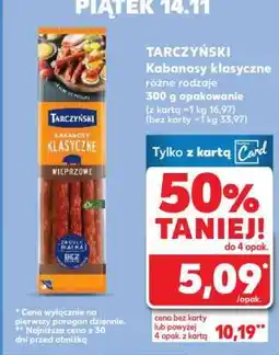 Kaufland TARCZYŃSKI Kabanosy klasyczne oferta