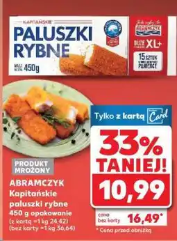 Kaufland ABRAMCZYK Kapitańskie paluszki rybne 450 g opakowanie oferta