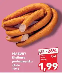 Kaufland MAZURY Kiełbasa podwawelska złota 100 g oferta