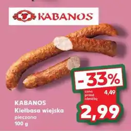 Kaufland KABANOS Kiełbasa wiejska pieczona 100 g oferta