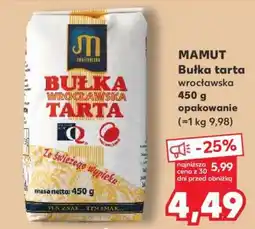 Kaufland MAMUT Bułka tarta wrocławska 450 g opakowanie oferta