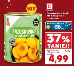 Kaufland Brzoskwinie połówki 480/820 g puszka oferta