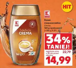 Kaufland Kawa rozpuszczalna Crema 160 g opakowanie (=100 g 9,37) oferta
