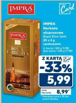 Kaufland IMPRA Herbata ekspresowa Royal Elixir Gold 25 x 2 g opakowanie oferta