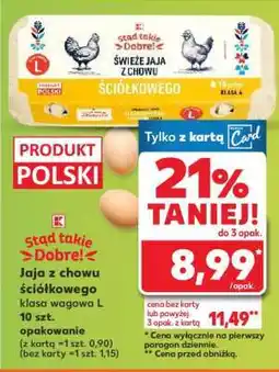 Kaufland Jaja z chowu ściółkowego klasa wagowa L 10 szt. opakowanie oferta