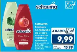 Kaufland SCHAUMA Szampon lub Odżywka do włosów różne rodzaje 400/250 ml opakowanie oferta