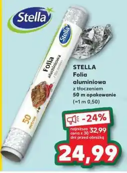 Kaufland STELLA Folia aluminiowa z tłoczeniem 50 m opakowanie oferta