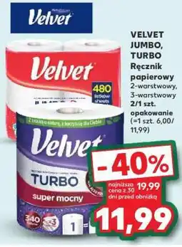 Kaufland VELVET JUMBO, TURBO Ręcznik papierowy oferta
